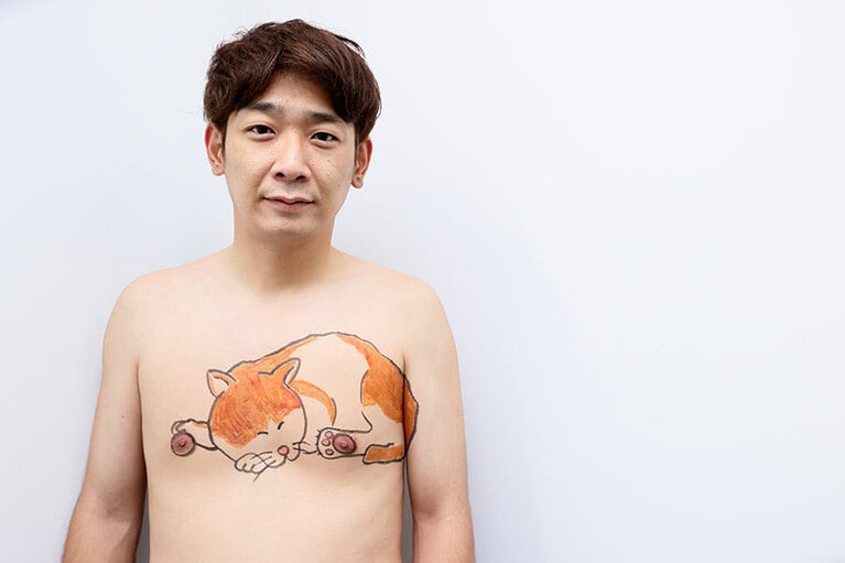 脇のところで線が見事に繋がっています。