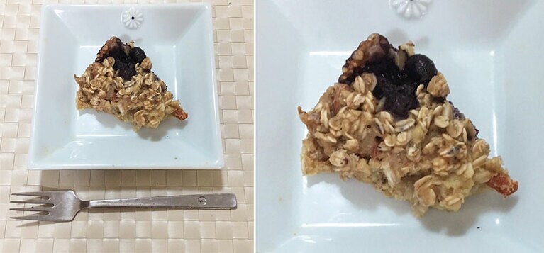 粗熱がとれたら、ケーキ風に切って完成。