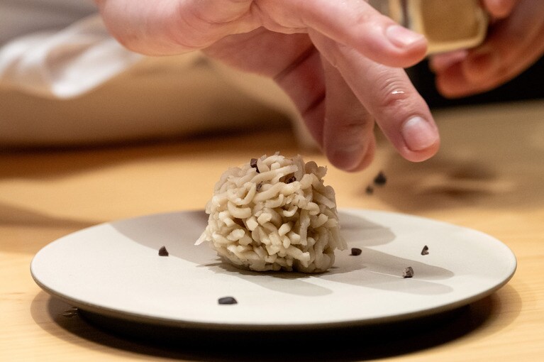 「蕉柯」の仕上げ。