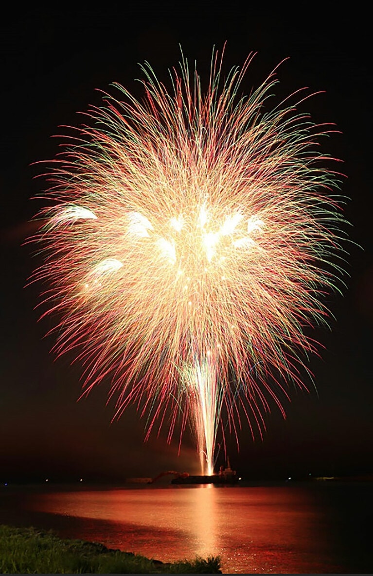 【島根県益田市】益田水郷祭の花火。