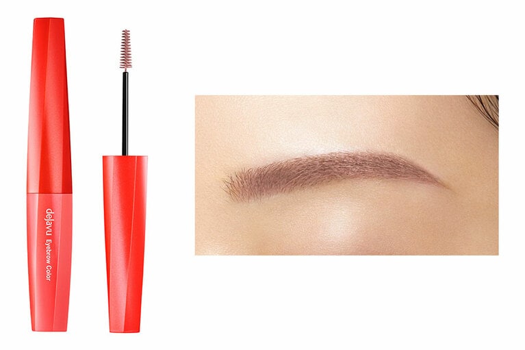 独自技術で開発されたフレキシブルフィルムが、毛を固めずに、重ね塗りしてもムラなく均一に液が密着。限定色はグレイッシュでくすみ感のあるピンクなので、悪目立ちせず表情全体をマイルドに見せてくれる。デジャヴュ アイブロウカラー ダスティーピンク(数量限定色)880円／イミュ(2022年7月15日発売)