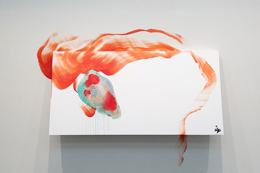 茶道具　 風景画 金魚 金魚絵師 深堀隆介展（佐野美術館）｜美術手帖