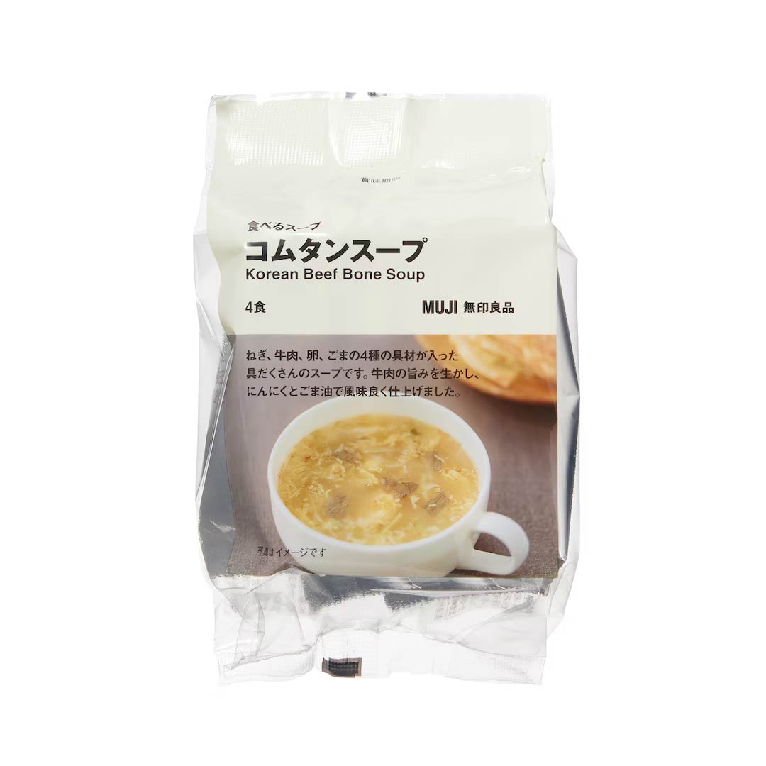 フリーズドライで売られている「コムタンスープ」（無印良品の通販サイトより）