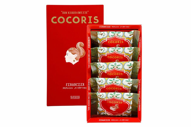 ココリス「フィナンシェ メープルマロン」5個入 1,296円。