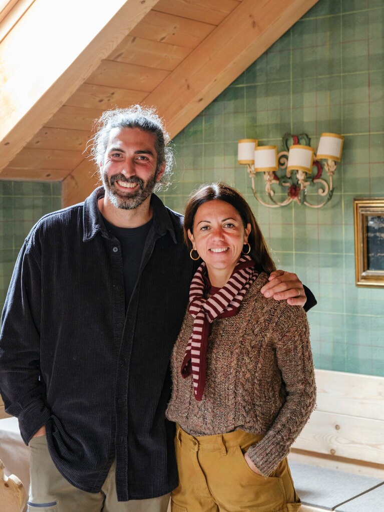 リカルド・ガスパリシェフと奥様のルドヴィカ・ルッビーニさん。