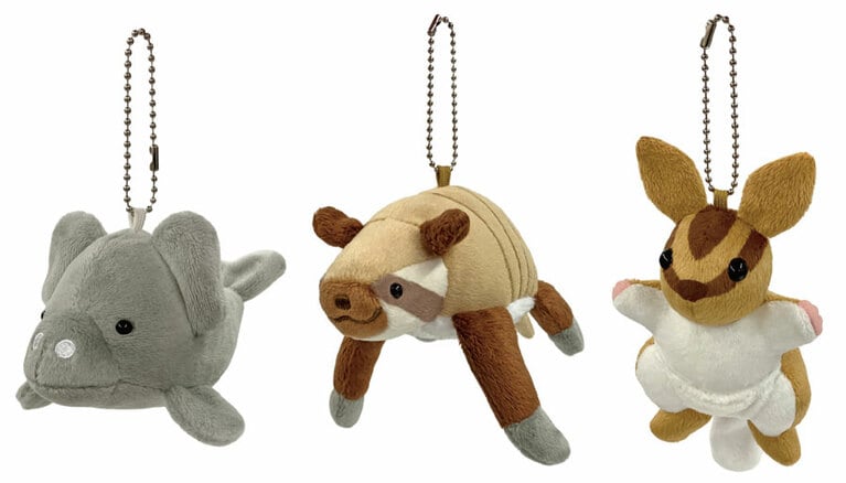 左から「ジュゴンゾウ」「ナマケジロ」「フクロモモンガルー」。各1,320円。