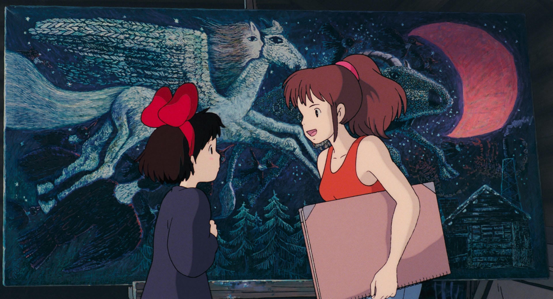 高山みなみが一人二役で声を演じたキキと絵描きのウルスラ　© 1989 Eiko Kadono/Hayao Miyazaki/Studio Ghibli, N