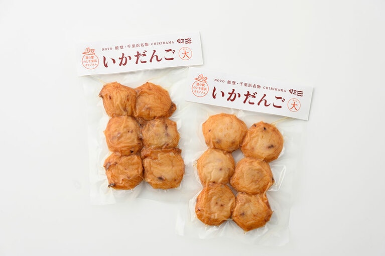 いかだんご 各500円（6個入り・冷凍）。
