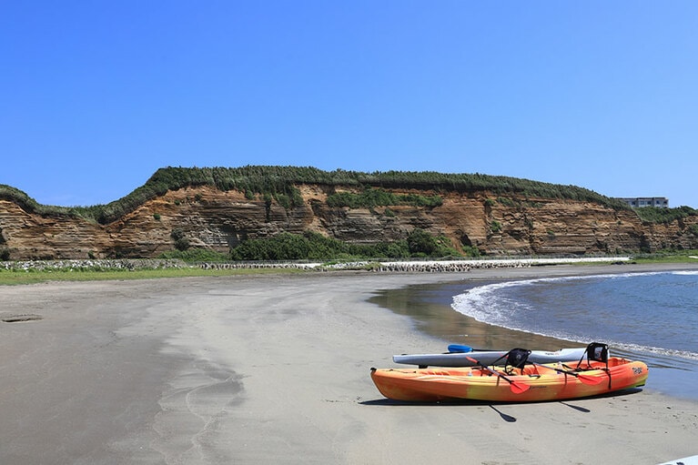 【千葉県】銚子マリーナ海水浴場。
