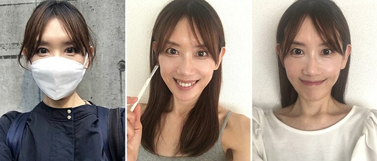 左から、パターン0、1、2。左が濃いラインだけです。