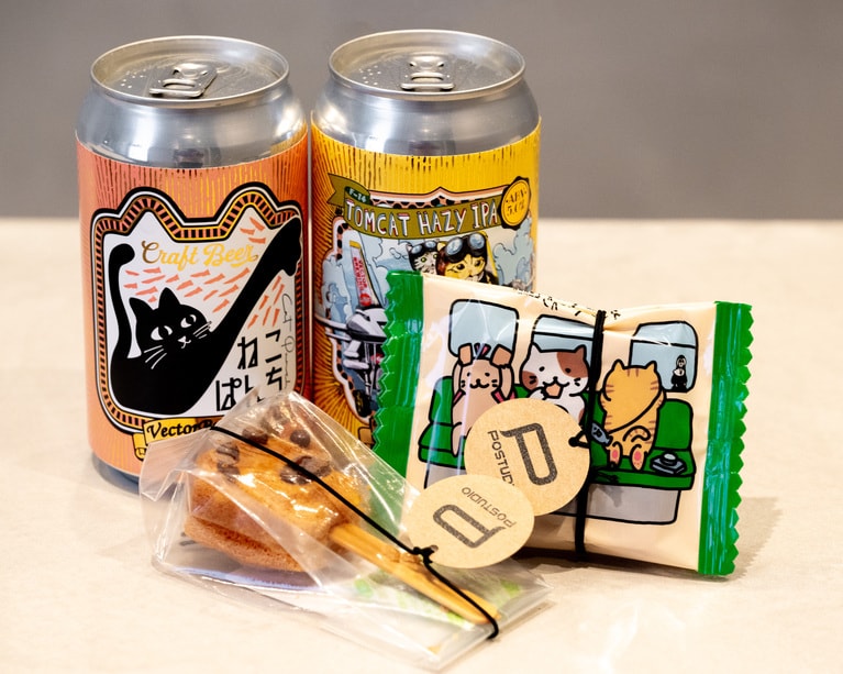 担当者がセレクトした、猫モチーフのおいしいラインナップ。