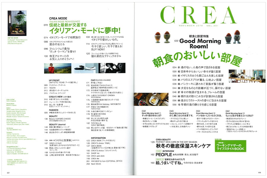 2014年11月号目次。