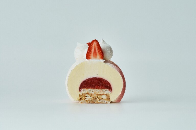 「ロージー スノー ログ」の断面。