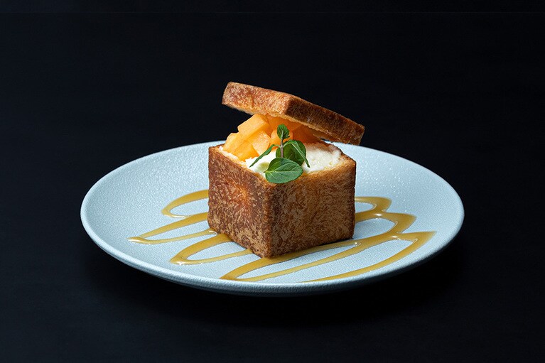 メロンのシュークリームキューブ。