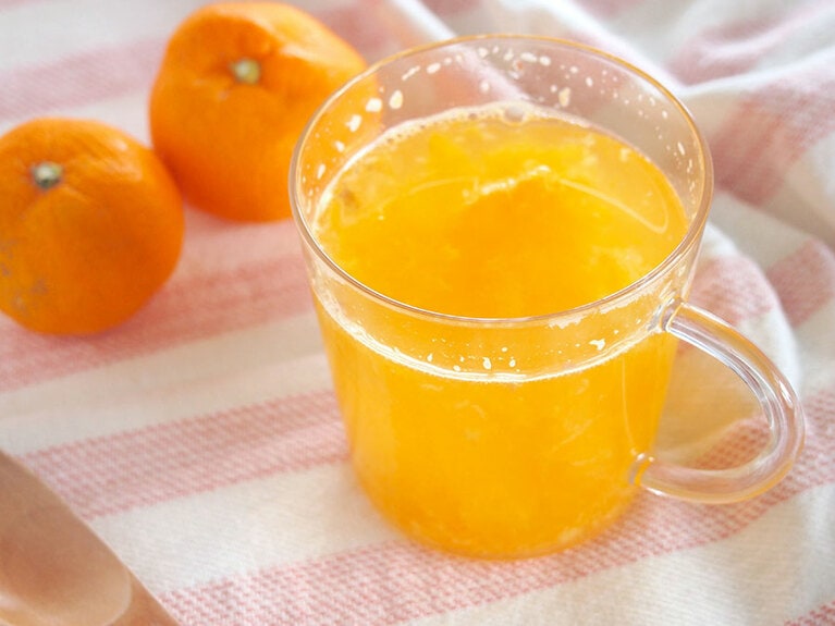 ジンジャーホットみかんジュース。