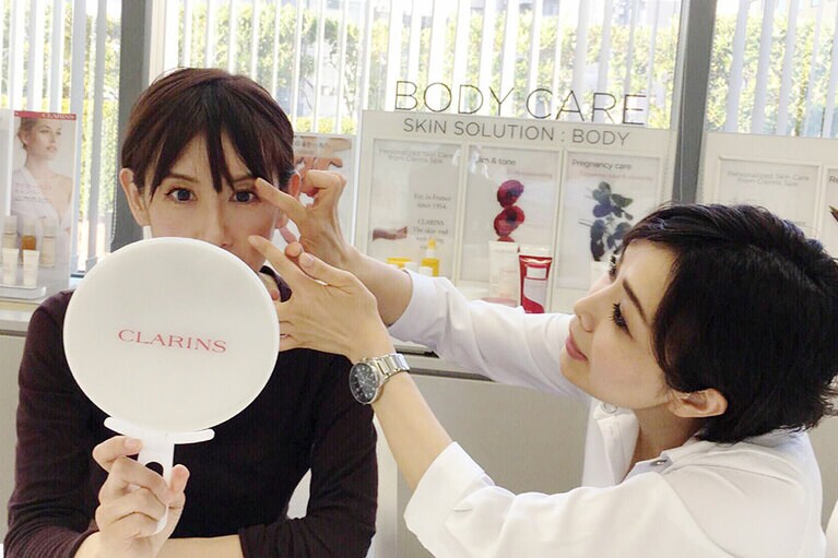 クラランスにケアを習いに行きました。