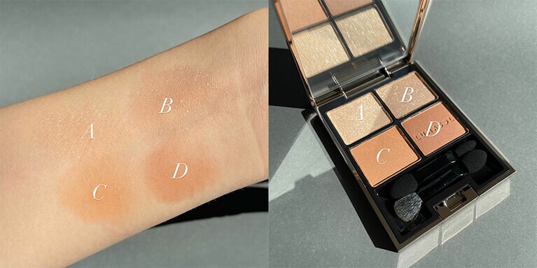 ルナソル アイカラーレーション 18 Sepia Amber(新色)スウォッチ。