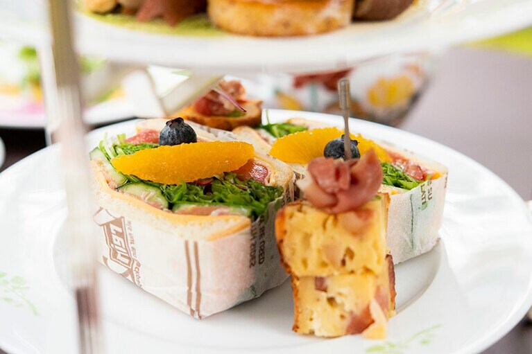 セイボリーのプレート。写真は2人分。