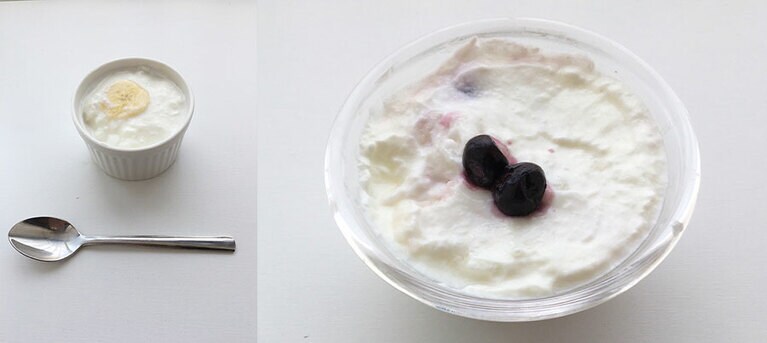 フルーツヨーグルトは普通ですが、マシュマロが入ると一気にスイーツ感がアップ！