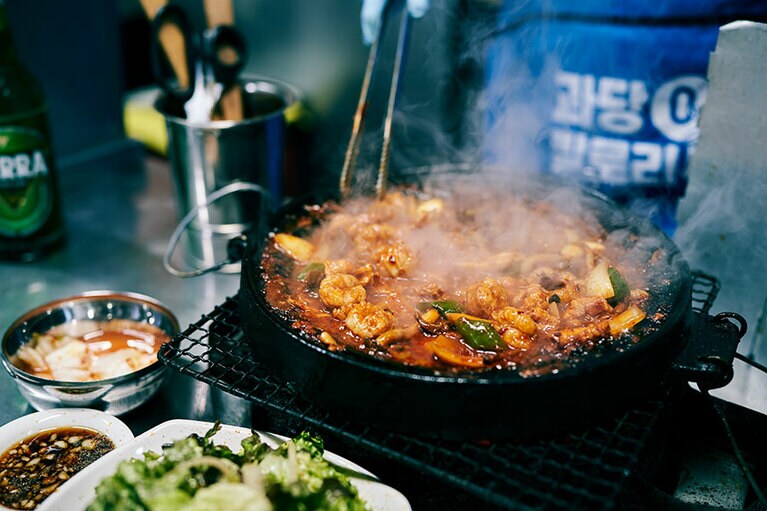 ヤンニョン味のヤンコプチャン W37,000。