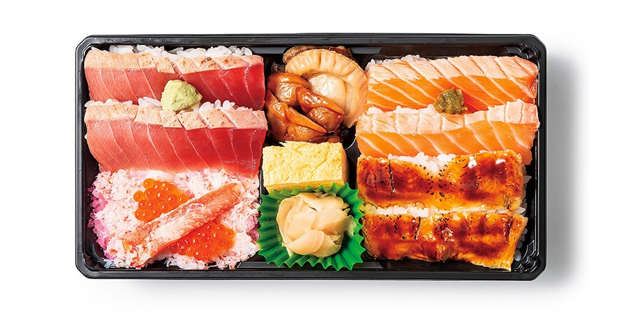 第6位 築地寿司清 まる清 「炙り盛り合せ弁当」1,500円
