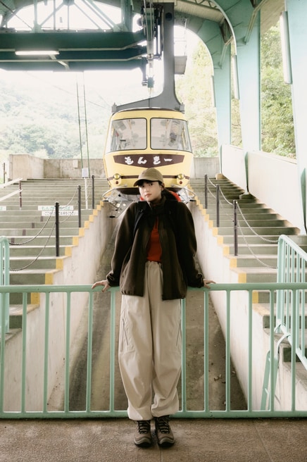 宝登山の山麓駅と山頂駅を結ぶロープウェイ。約5分間でふもとと山頂を移動できます。