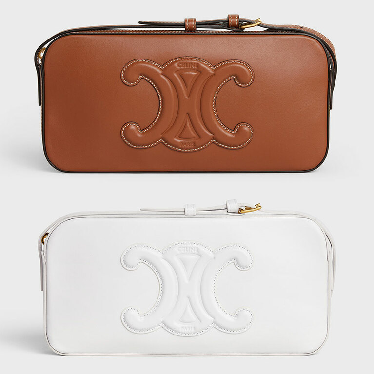 伊勢丹新宿店、阪急うめだ本店、大丸札幌ポップアップ限定 キュイルトリオンフ カメラバッグ 各214,500円(予定価格・H26×D13×4cm)。