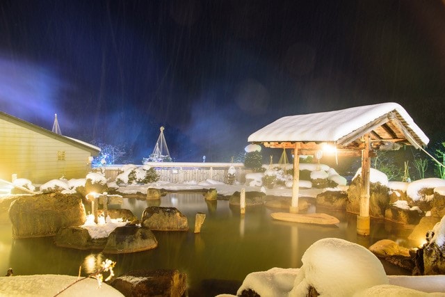 雪見露天風呂。