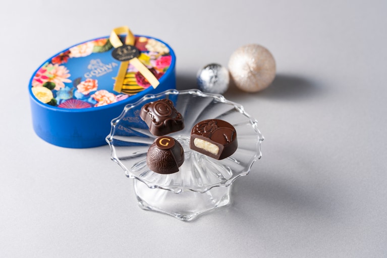 パッケージもかわいいGODIVAのチョコレート。