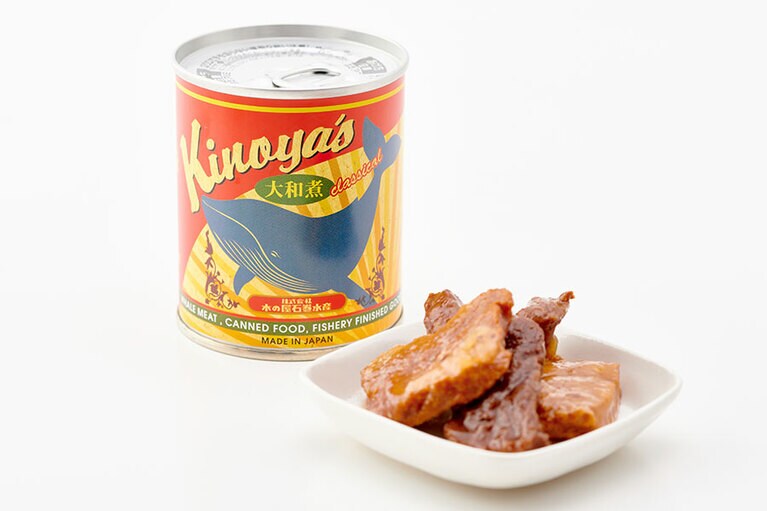 鯨大和煮缶詰7号缶(クラシカルラベル) 235g 639円／木の屋石巻水産