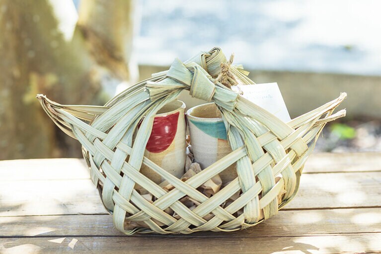 クバのちいさなかご。