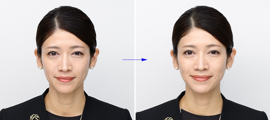 正面からの比較。柔らかなツヤが美しく、光が全体にまわり明るい印象に見える。