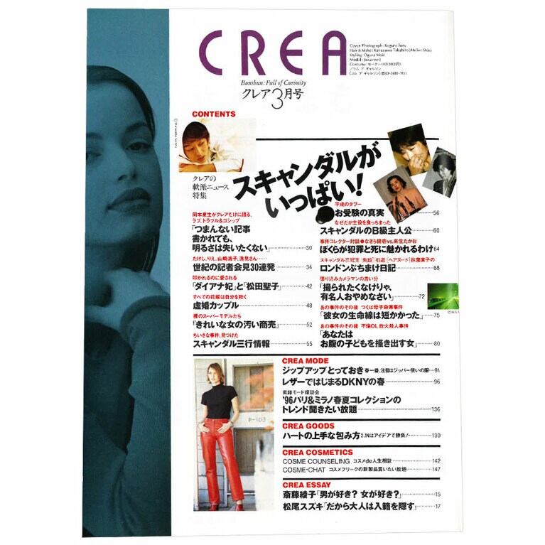 1996年3月号目次。