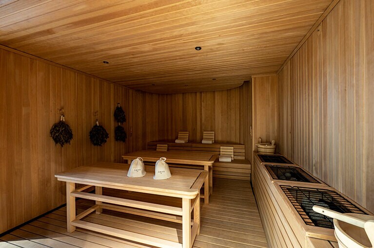 低温タイプのサウナ、バーニャ。