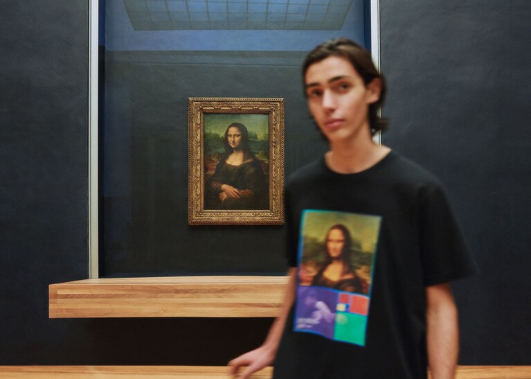 「モナ・リザ」をモチーフにしたTシャツ 1,500円／画像提供ユニクロ