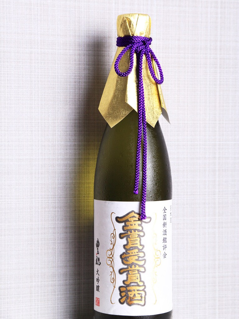 豊澤酒造の大吟醸豊祝。2017年金賞受賞酒で、香り、旨みともに強く、メインの魚料理にぴったり。