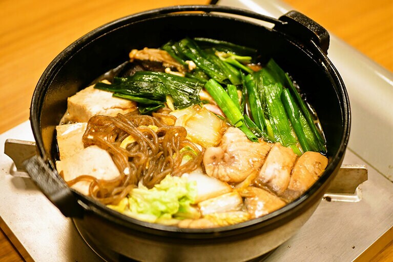 美馬旅館でいただいたブリのすき焼き風。