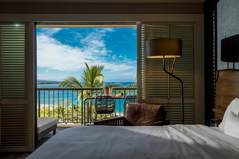 至福の空間“ラナイスイート”のベッドルーム。