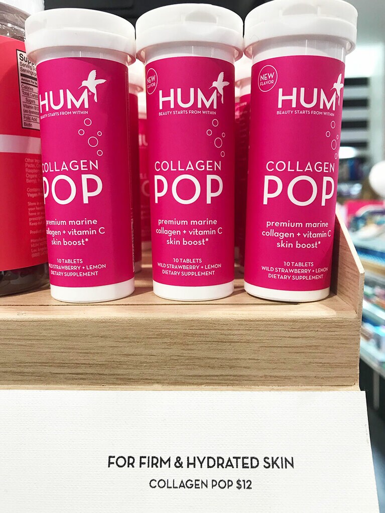 【RED CARPET HUM】「コラーゲン・ポップ」 10錠 30ドル。