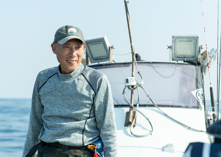 「ぜひ大物を釣っていただきたい！」。ホスピタリティーも抜群の松本さん。