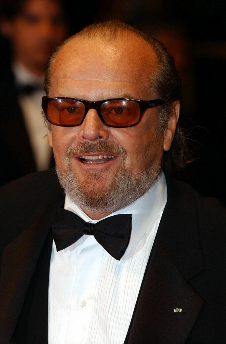 ジャック・ニコルソン。第55回カンヌ国際映画祭にて。2007年の「最高の人生の見つけ方」も最高だった。強面だが、ゆるキャラ感も漂い「なんだかカワイイ」と思える、アメージングフェイスである（撮影　時事通信）。