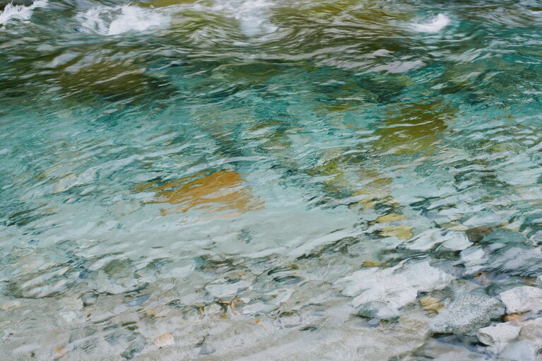 この澄み切った川の流れを見るだけでも上高地に訪れる価値がある。