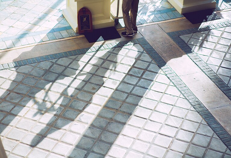 上品なエントランス。