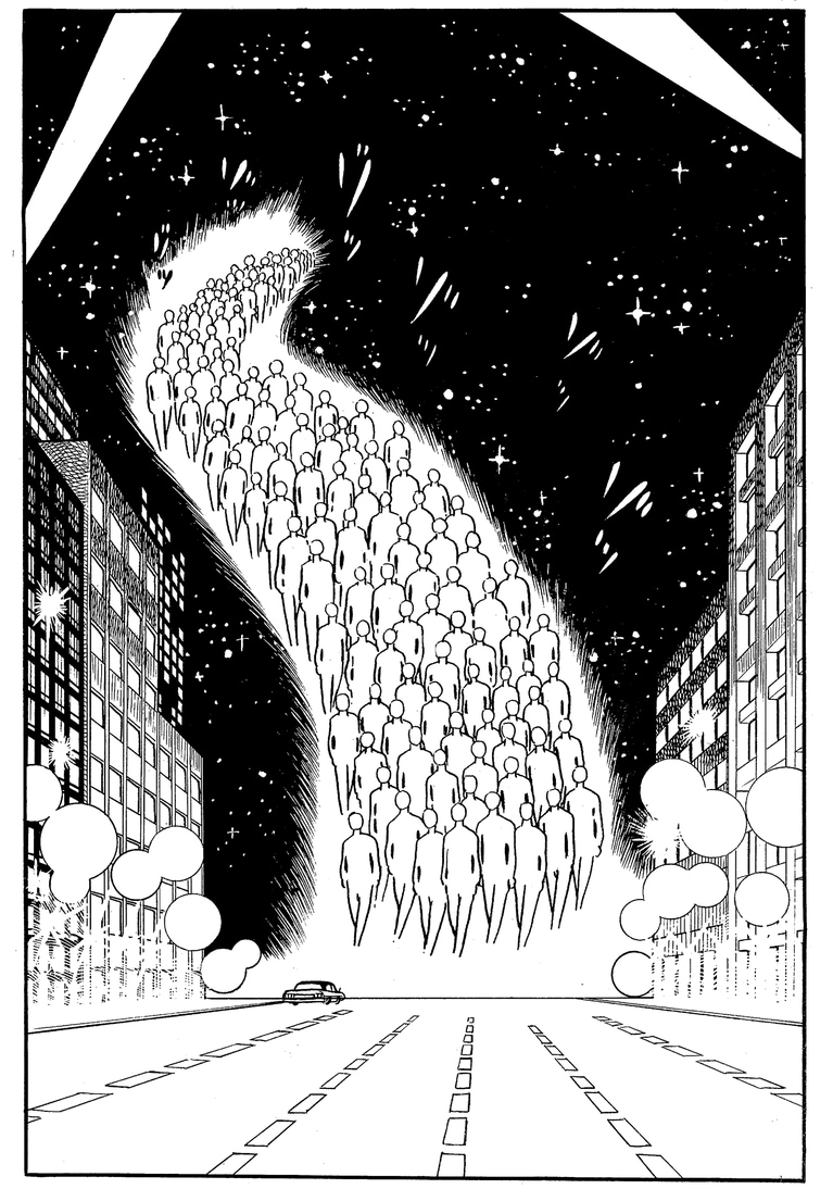 参考作品：手塚治虫《日本発狂》1974-1975 ©Tezuka Productions