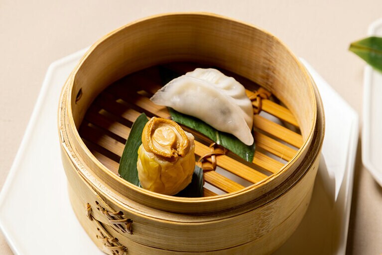 点心は蒸したてが登場。