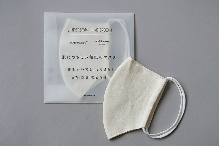 オリジナル和紙マスク 1,800円／UNDERSON UNDERSON