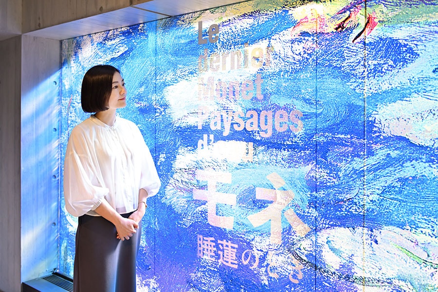 ©文藝春秋　「モネ 睡蓮のとき」展示風景、国立西洋美術館、2024-2025年　報道内覧会時撮影