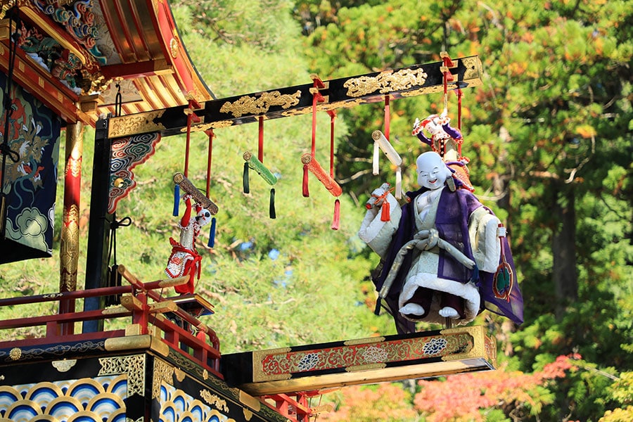 秋の高山祭（八幡祭）。