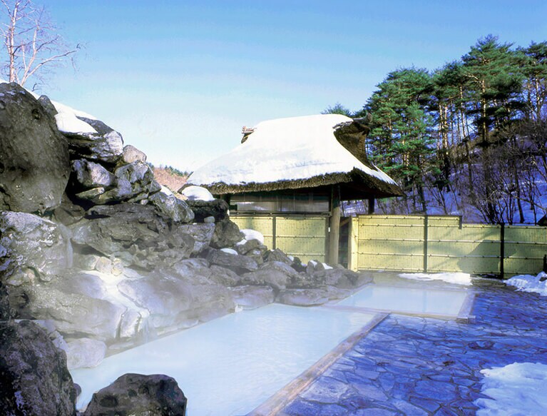 野天岩風呂「天渓の湯」。