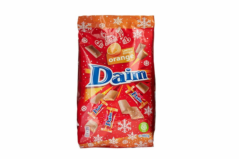 DAIM ORANGE ダイム オランジェ「ミルクチョコ キャラメル入り オレンジフレーバー」890円(460g、税込)。